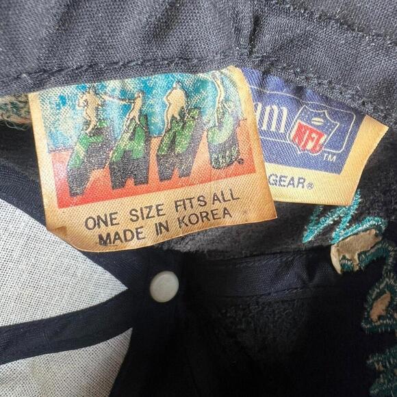 Vintage 90's FANS NFL Miami Dolphins  Leather Snapback Hat Korea - Picture 5 of 7